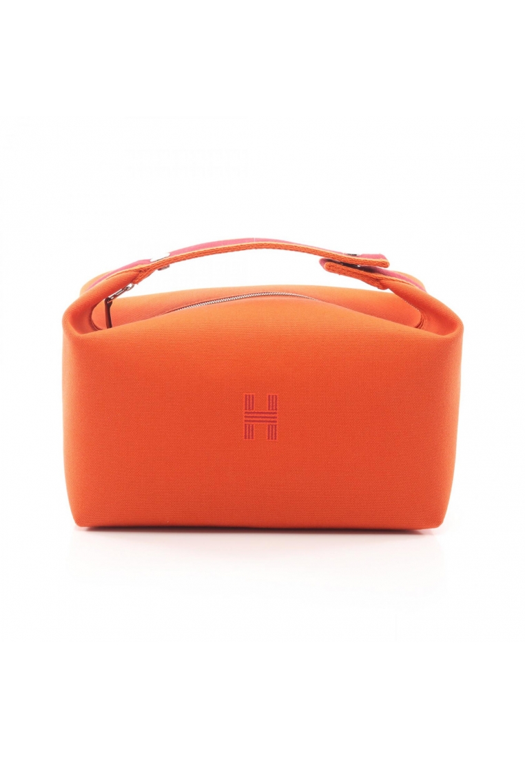 Hermès Pre-Loved Hermès Bride a Brac GM orange Feu Handbag canvas orange Bordeaux silver hardware