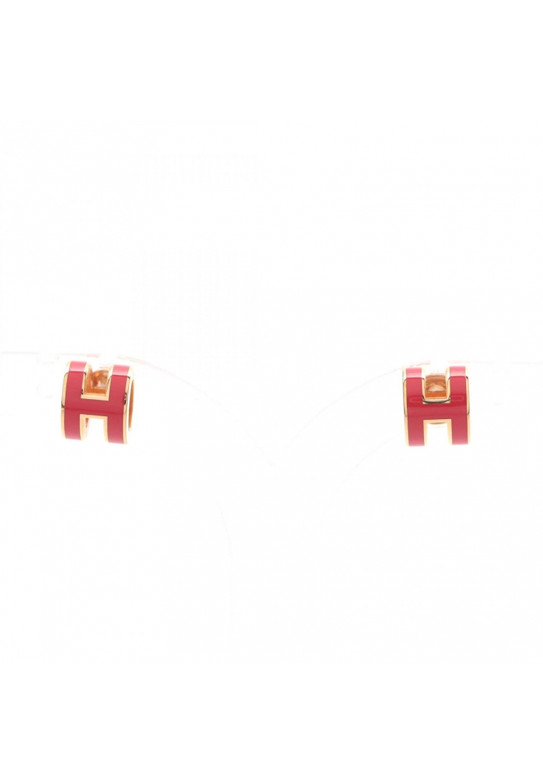 Hermès Pre-Loved Hermès MINI POP H Mini Pop H earrings GP gold pink