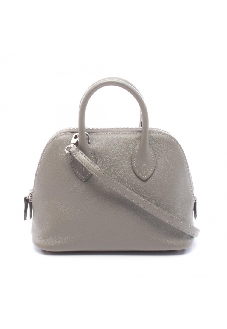 Hermès Pre-Loved Hermès Bolide 1923 mini Grimeyer 2WAY Handbag Evercolor gray silver hardware U stam