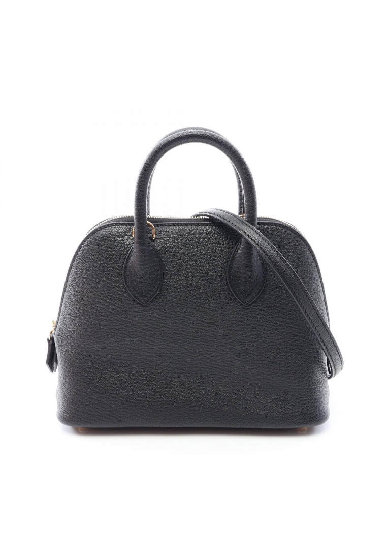 Hermès Pre-Loved Hermès Bolide 1923 mini 2WAY Handbag Chevre black gold hardware W engraved