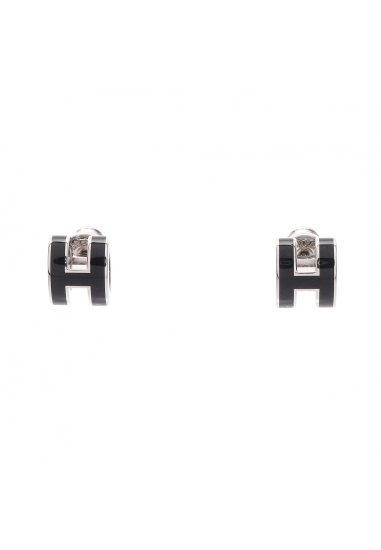Hermès Pre-Loved Hermès MINI POP H Mini Pop H earrings Silver black