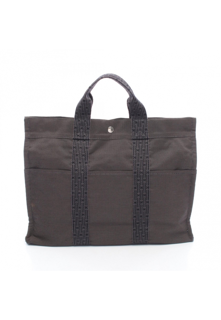 Hermès Pre-Loved Hermès Yale Line MM Handbag tote bag canvas gray silver hardware