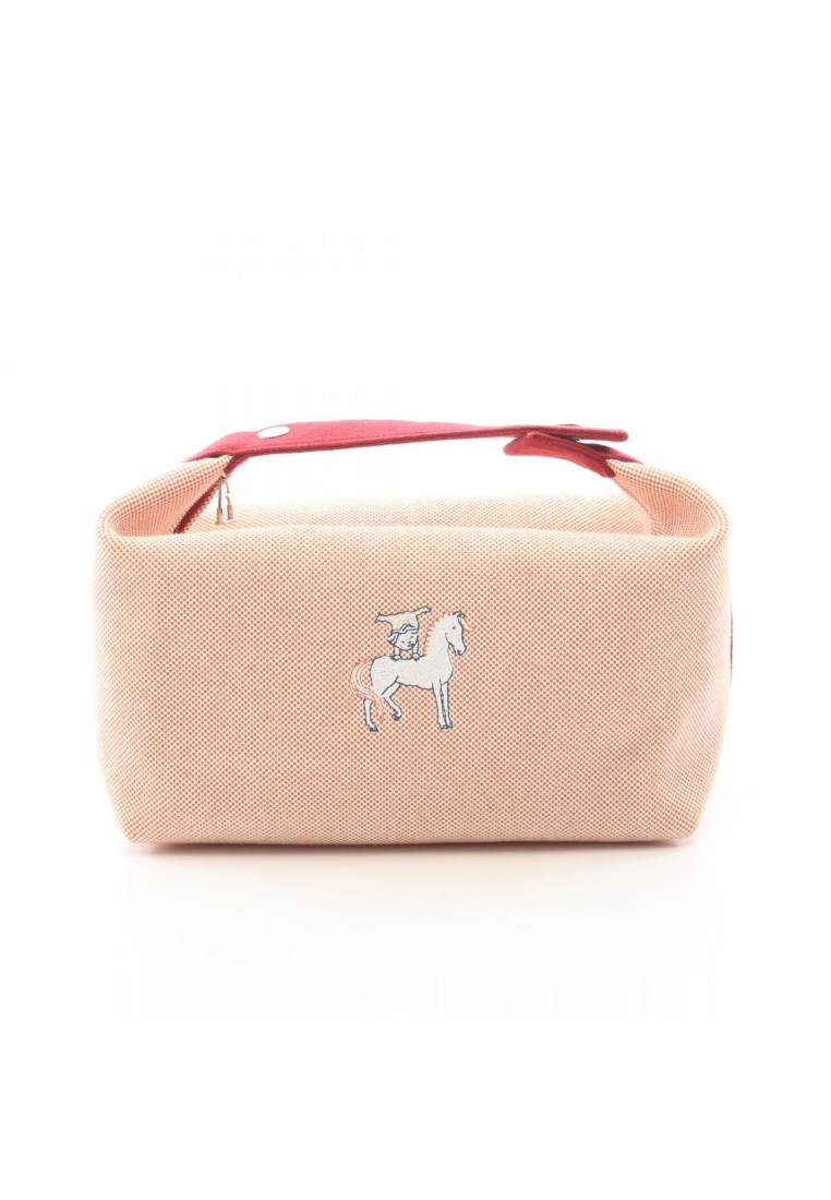 Hermès Pre-Loved Hermès Bride a Brac GM Gabriel Handbag Toile H canvas Red ivory silver hardware