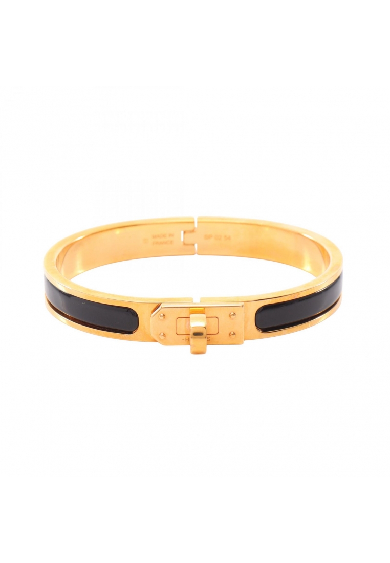 Hermès Pre-Loved Hermès mini click Kelly PM bangle GP enamel gold black