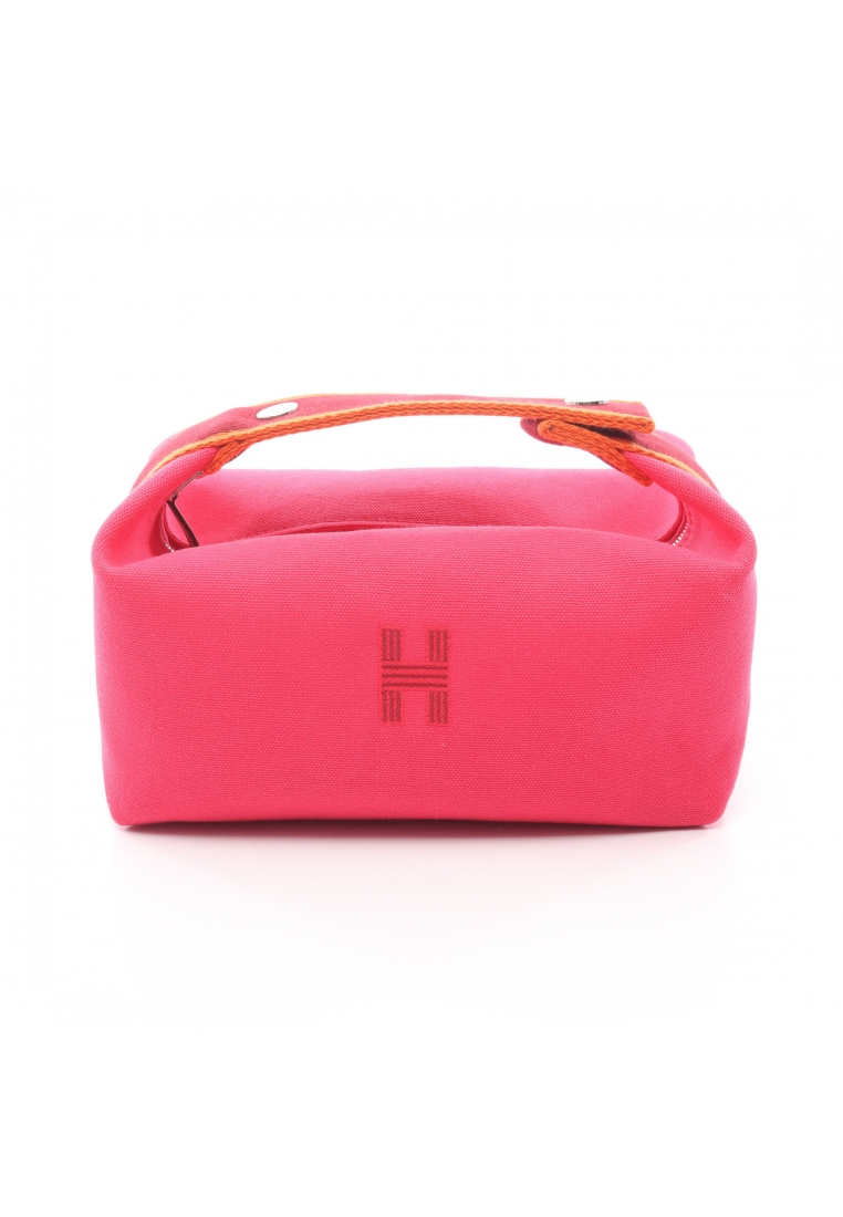 Hermès Pre-Loved Hermès Bride-a-Brac PM hibiscus Handbag canvas Pink purple Bordeaux orange silver h