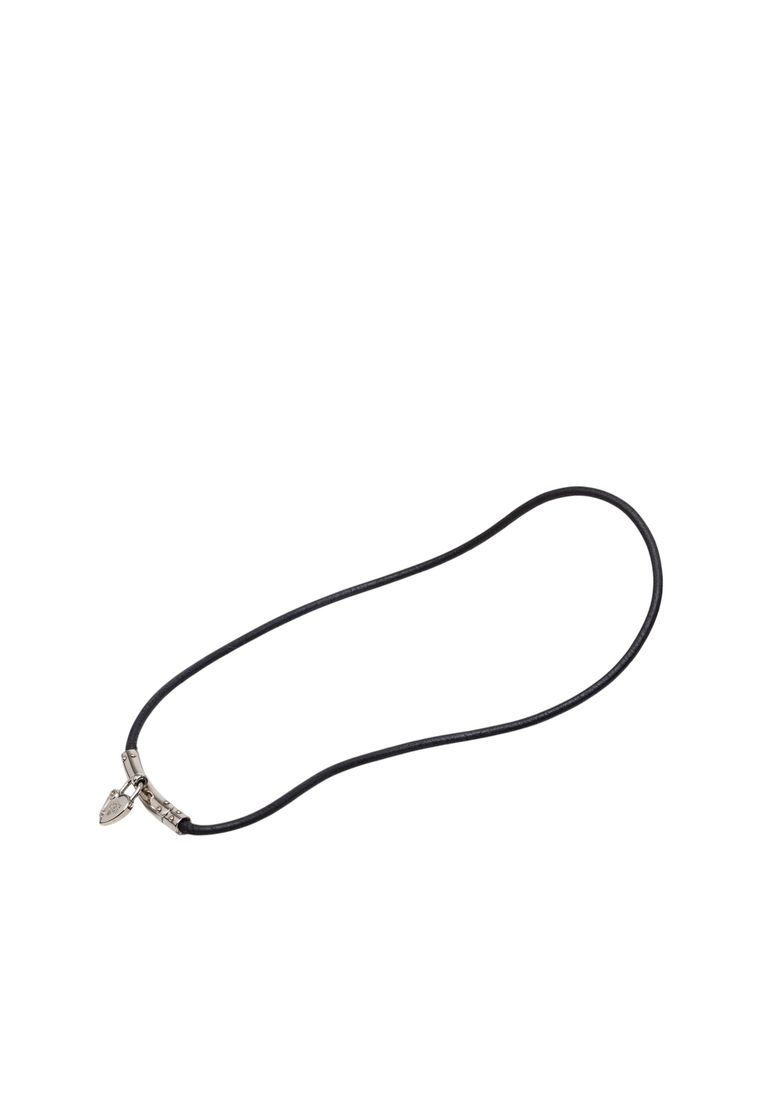 HERMÈS Pre-Loved Hermès Palladium Plated Vive L Idee Heart Padlock Choker Necklace
