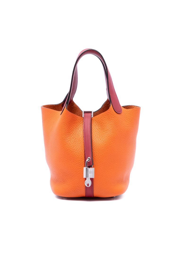 Hermès Pre-Loved Hermès Bicolor Clemence And Swift Picotin Lock 18