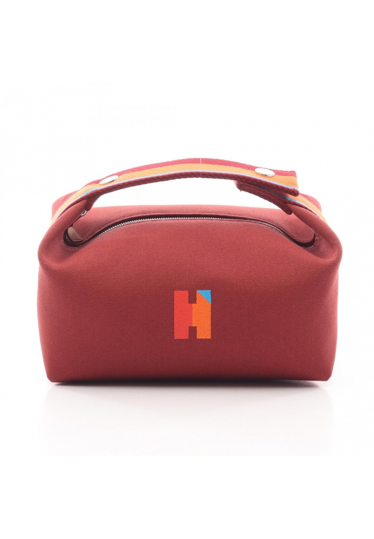 Hermès Pre-Loved Hermès Bride-a-Brac PM Hpavilion Rouge Ash Handbag canvas Brown multicolor silver h