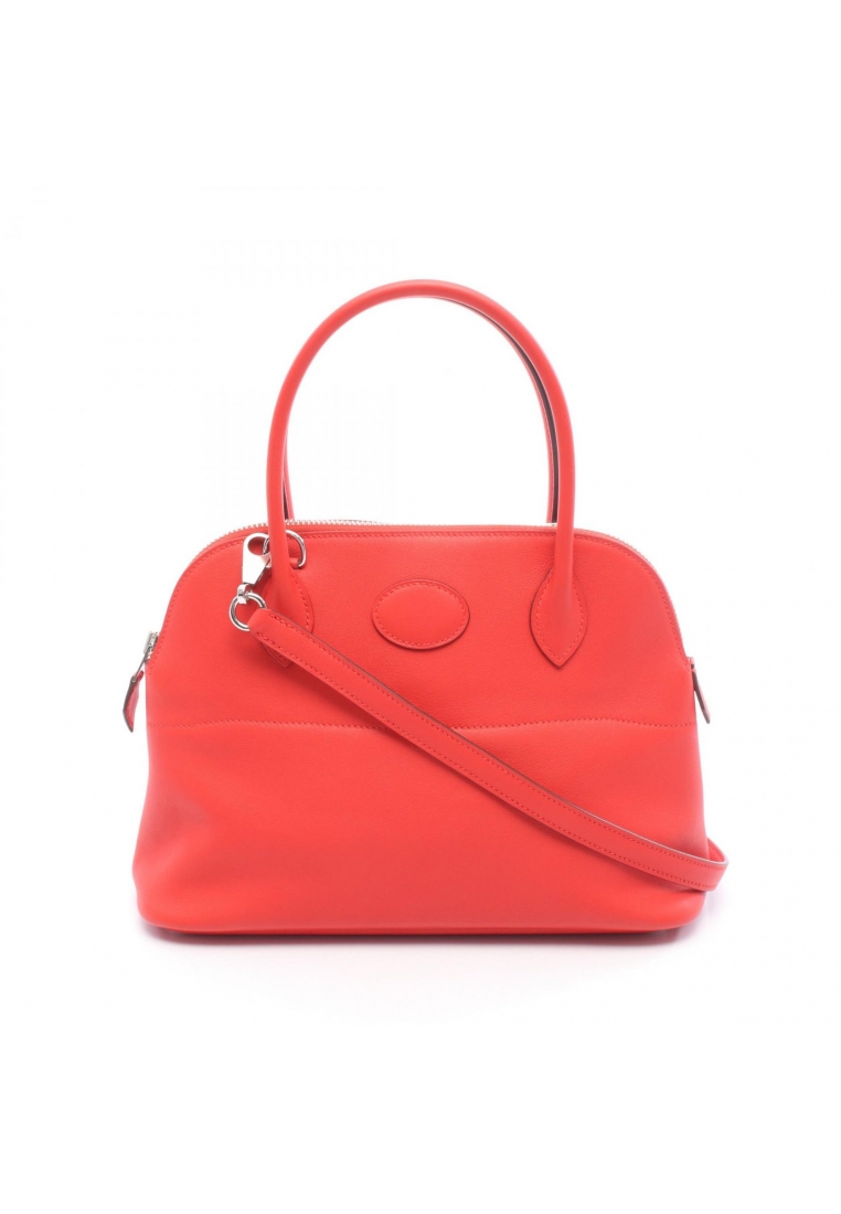 Hermès Pre-Loved Hermès Bolide 27 rouge tomato Handbag Veau Swift Red silver hardware 2WAY X stamp