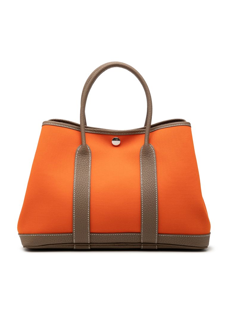 HERMÈS Pre-Loved Hermès Toile And Negonda Garden Party 30
