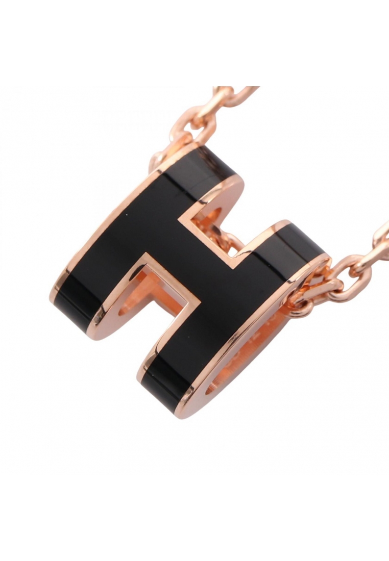 Hermès Pre-Loved Hermès MINI POP H Mini Pop H necklace GP Pink gold black