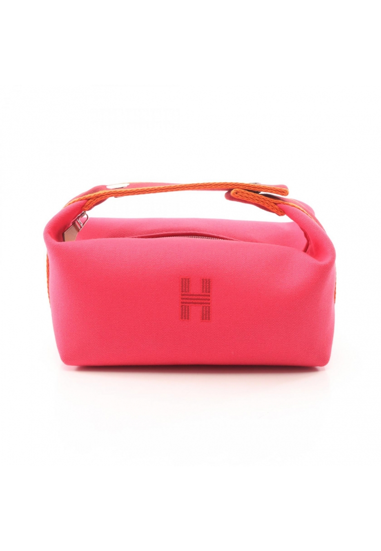 Hermès Pre-Loved Hermès Bride-a-Brac PM Handbag canvas Pink purple Bordeaux orange silver hardware