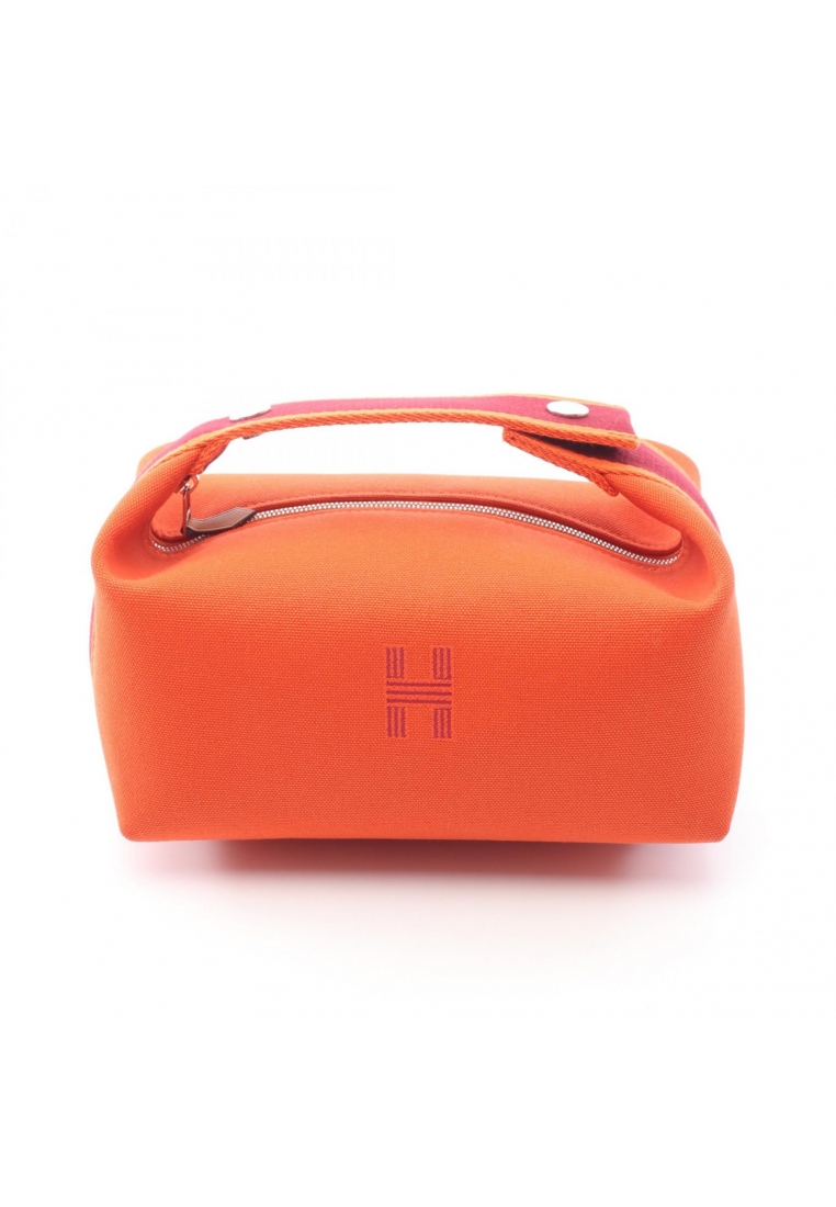 Hermès Pre-Loved Hermès Bride-a-Brac PM orange Feu Handbag canvas orange Bordeaux silver hardware