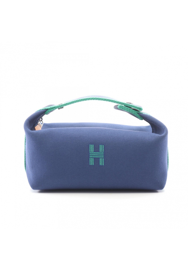 Hermès Pre-Loved Hermès Bride-a-Brac PM blue marine Handbag canvas blue green silver hardware