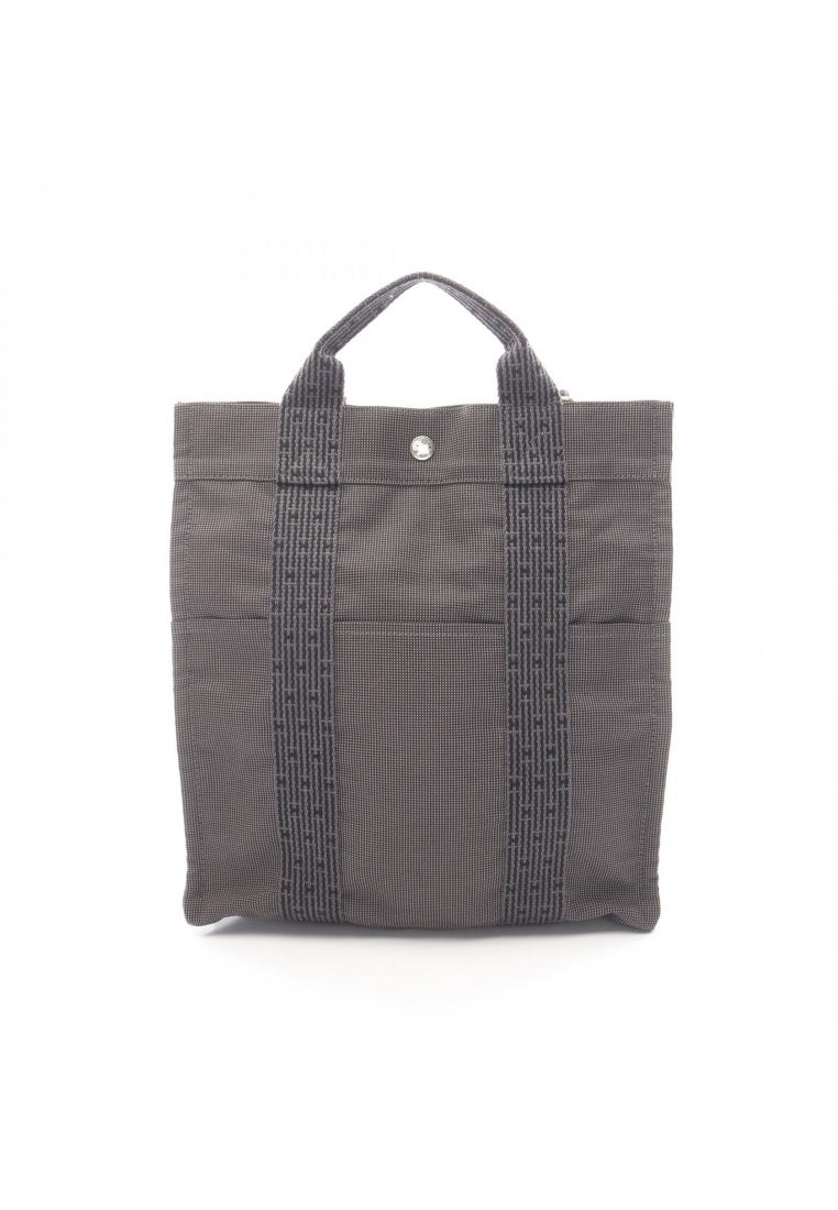 Hermès Pre-Loved Hermès Yell line Ado MM Backpack rucksack nylon canvas Dark gray silver hardware