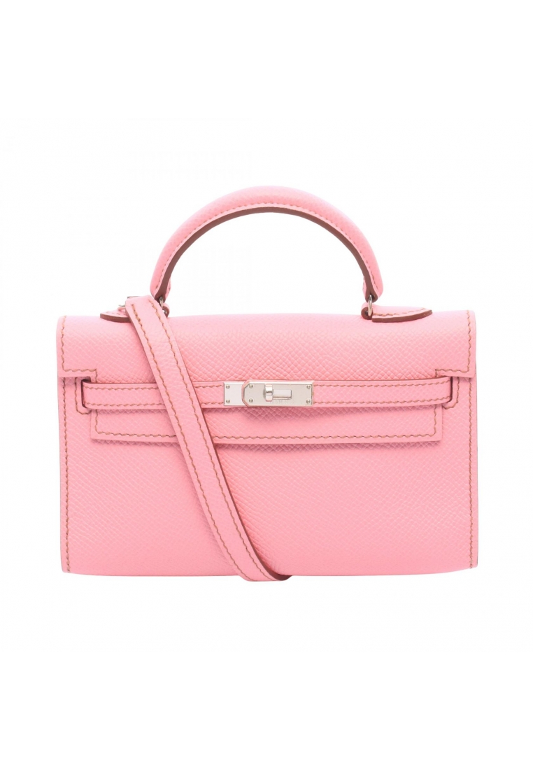 Hermès Pre-Loved Hermès Tiny Kelly 2WAY Handbag Veau epsom pink silver hardware □O stamp