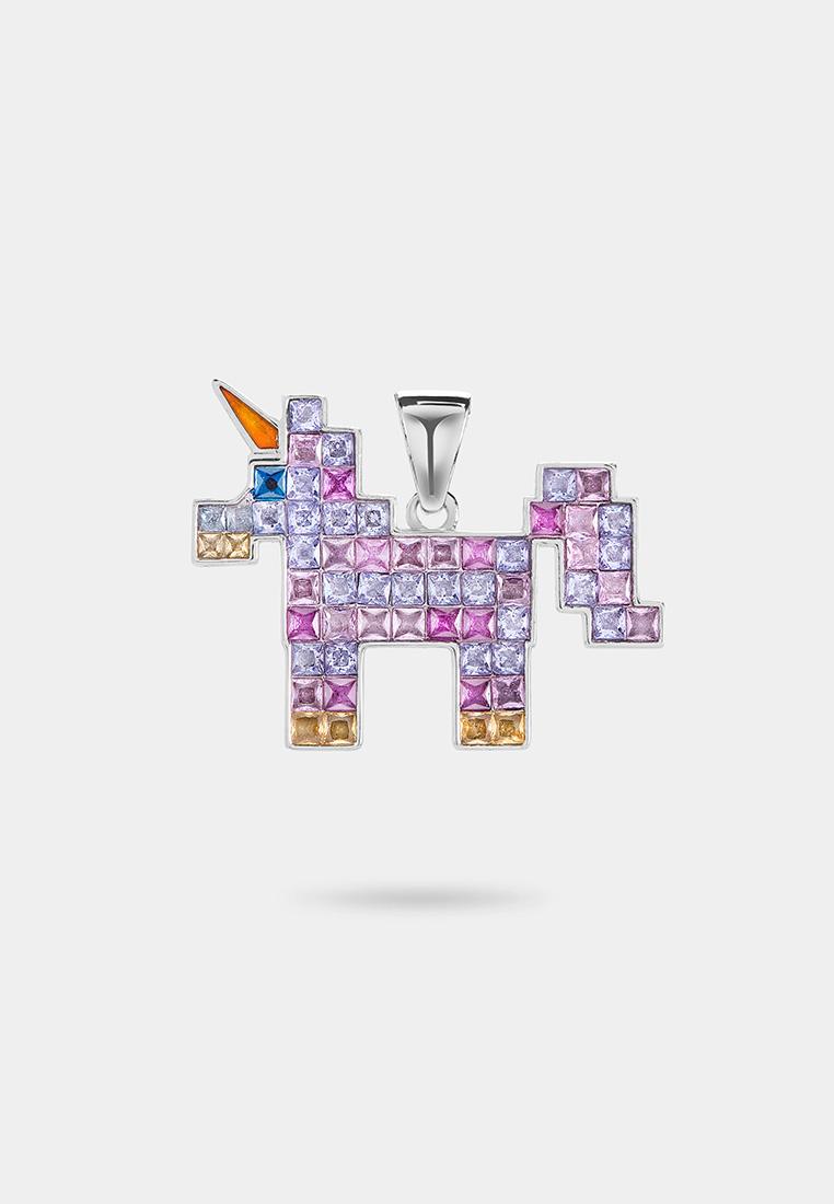Kaimirra Pixel Pink Unicorn Pendant 007