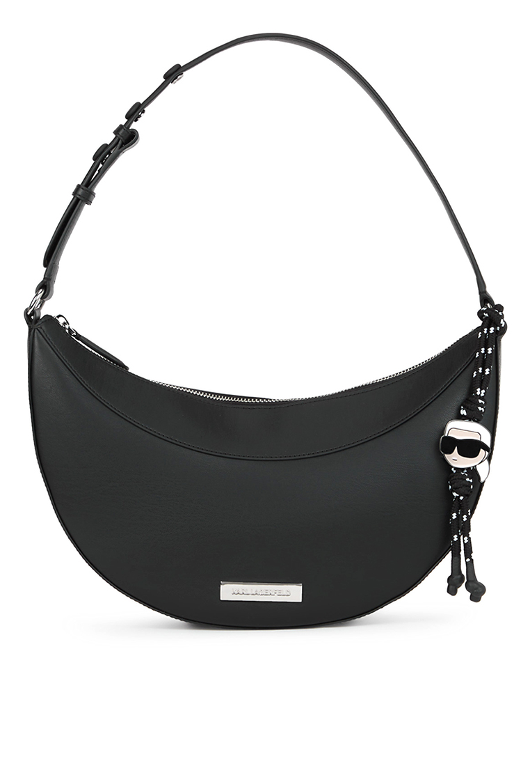 Karl Lagerfeld Ikon Smooth Halfmoon Shoulder Bag
