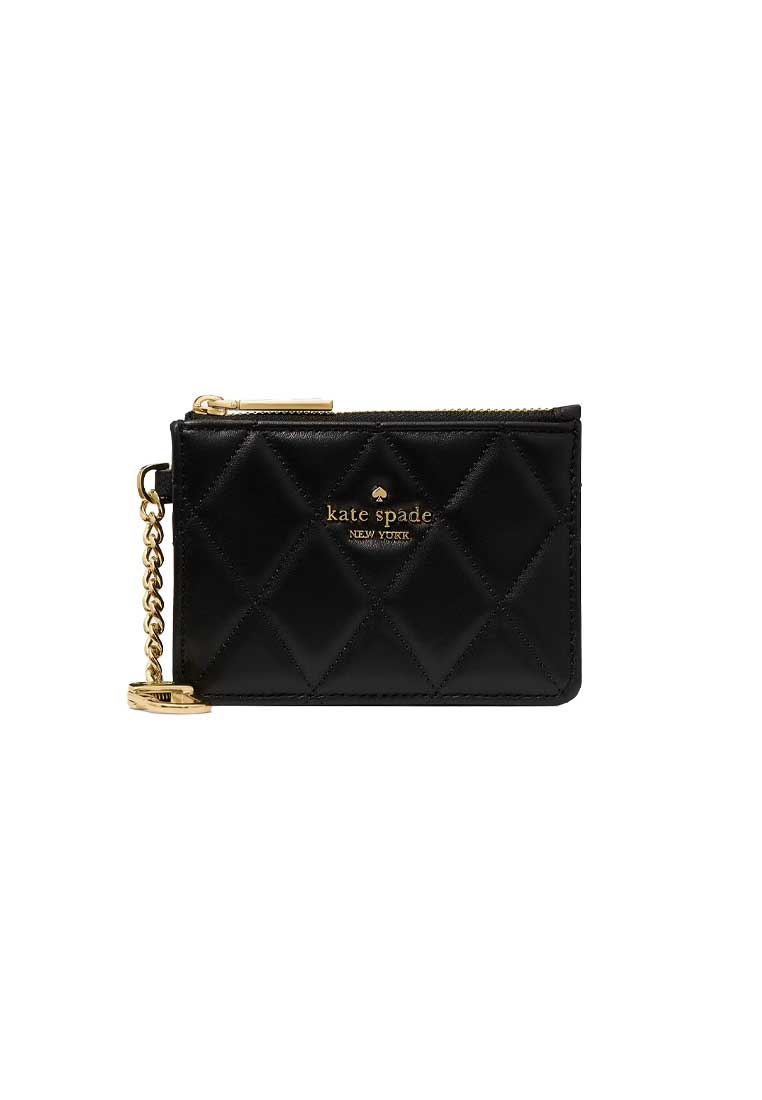 Kate Spade Quilted Key Ring Card Holder Black KN772