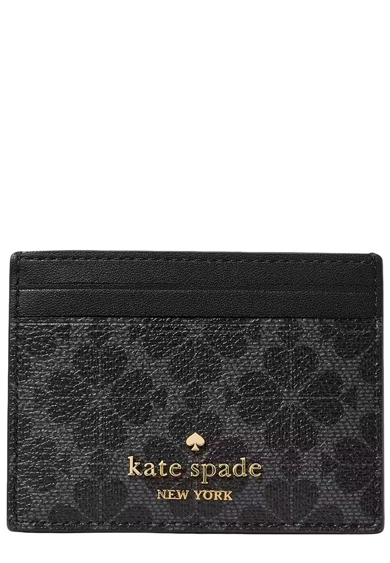 Kate Spade Spade Flower Small Slim Card Holder - Black KN761