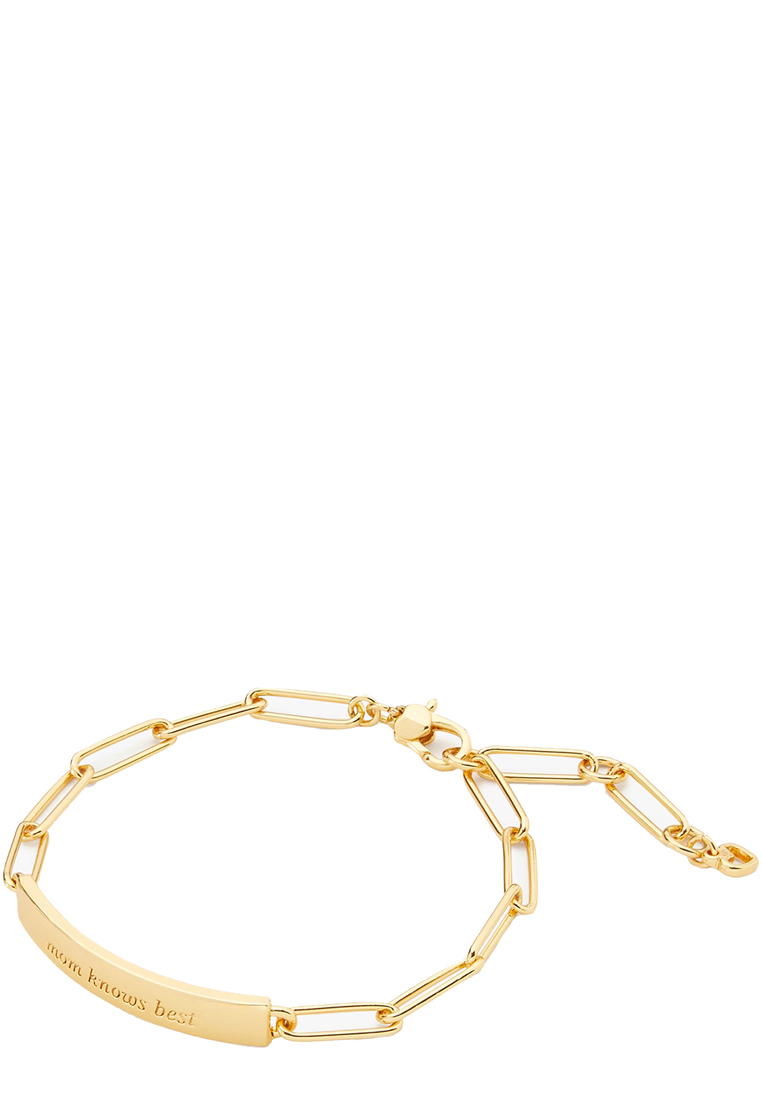 Kate Spade Mom Knows Best Idiom Id Bracelet - Gold KG408