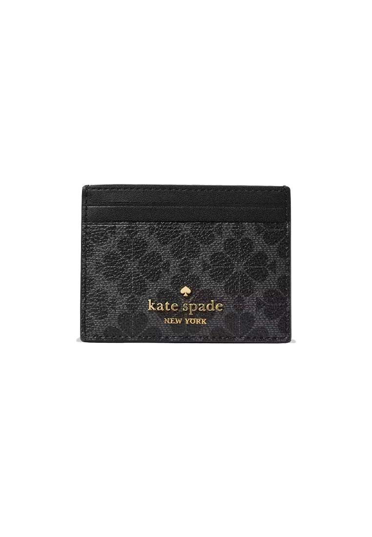 Kate Spade Spade Flower Small Slim Card Holder Black KN761