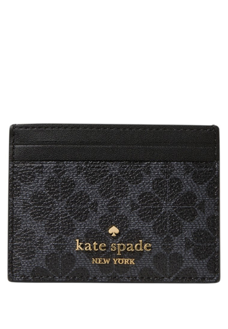 Kate Spade Spade Flower Small Slim Card Holder - Black