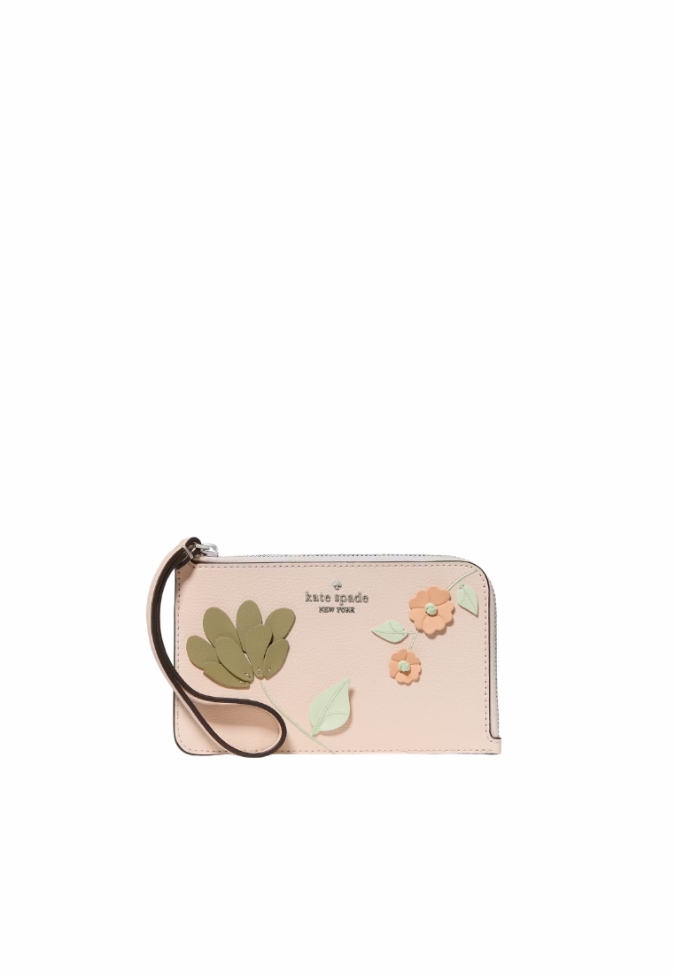Kate Spade Kate Spade Lucy Card Holder Floral Small In Fresh Peach KP011
