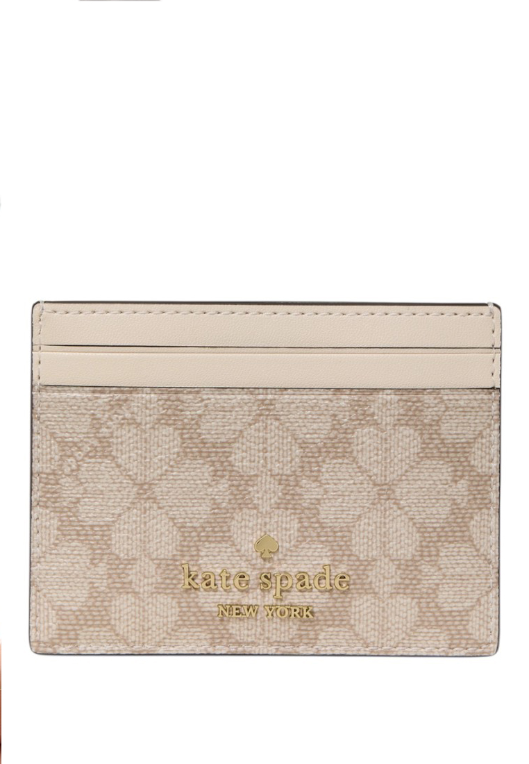 Kate Spade Spade Flower Small Slim Card Holder - Dark Beige/Multi