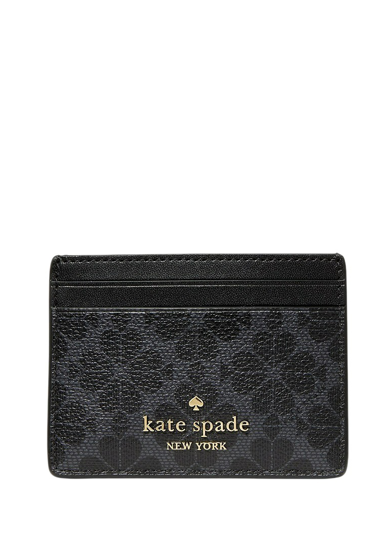 Kate Spade Spade Flower Small Slim Card Holder - Black