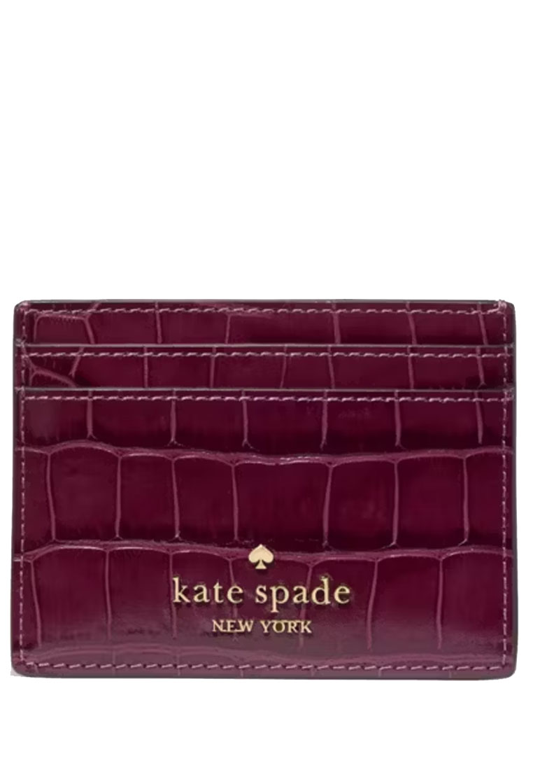 Kate Spade Croc Embossed Small Slim Card Holder