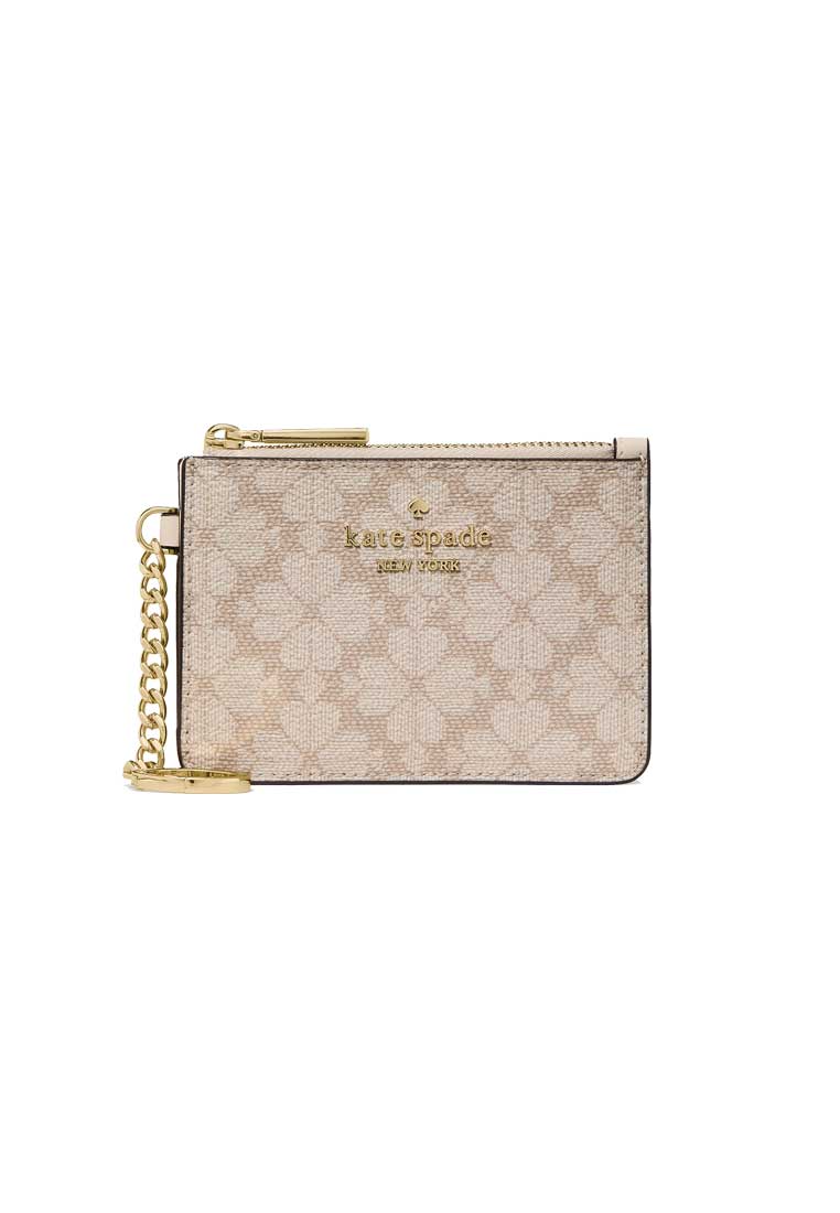 Kate Spade Spade Flower Key Ring Card Holder Dark Beige KN773
