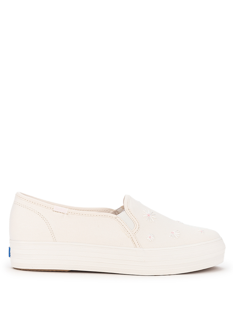 Keds Triple Decker Canvas Floral Embroidery Slip Ons