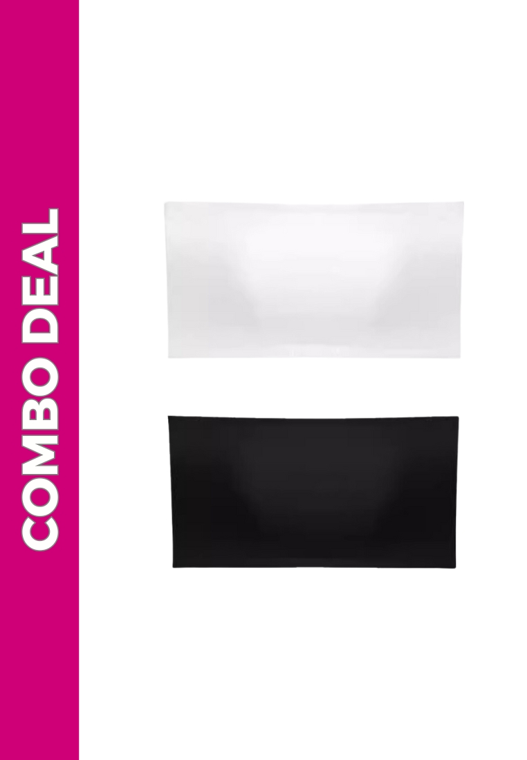 Kiss & Tell 2 Pack Premium Anita Seamless Strapless Non-Slip Ice Silk Bralette Top Tube Bra in White