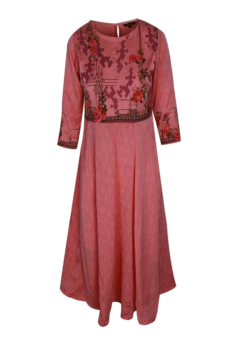 Le Reve Le Reve Pink Crepe Tent-style Tunic