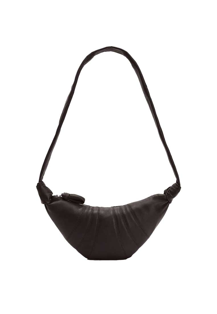 Lemaire Small Croissant Bag Soft Nappa Leather Dark Chocolate BG0003LL095