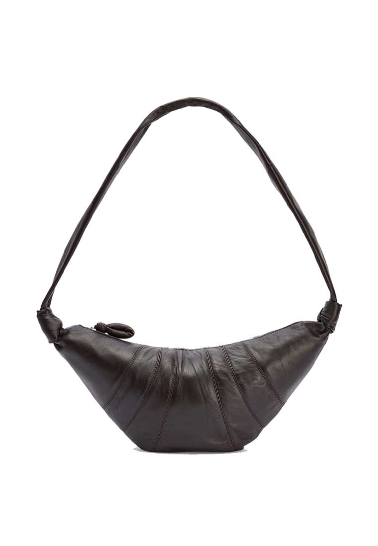 Lemaire Medium Croissant Bag Soft Nappa Leather Dark Chocolate BG0001LL095