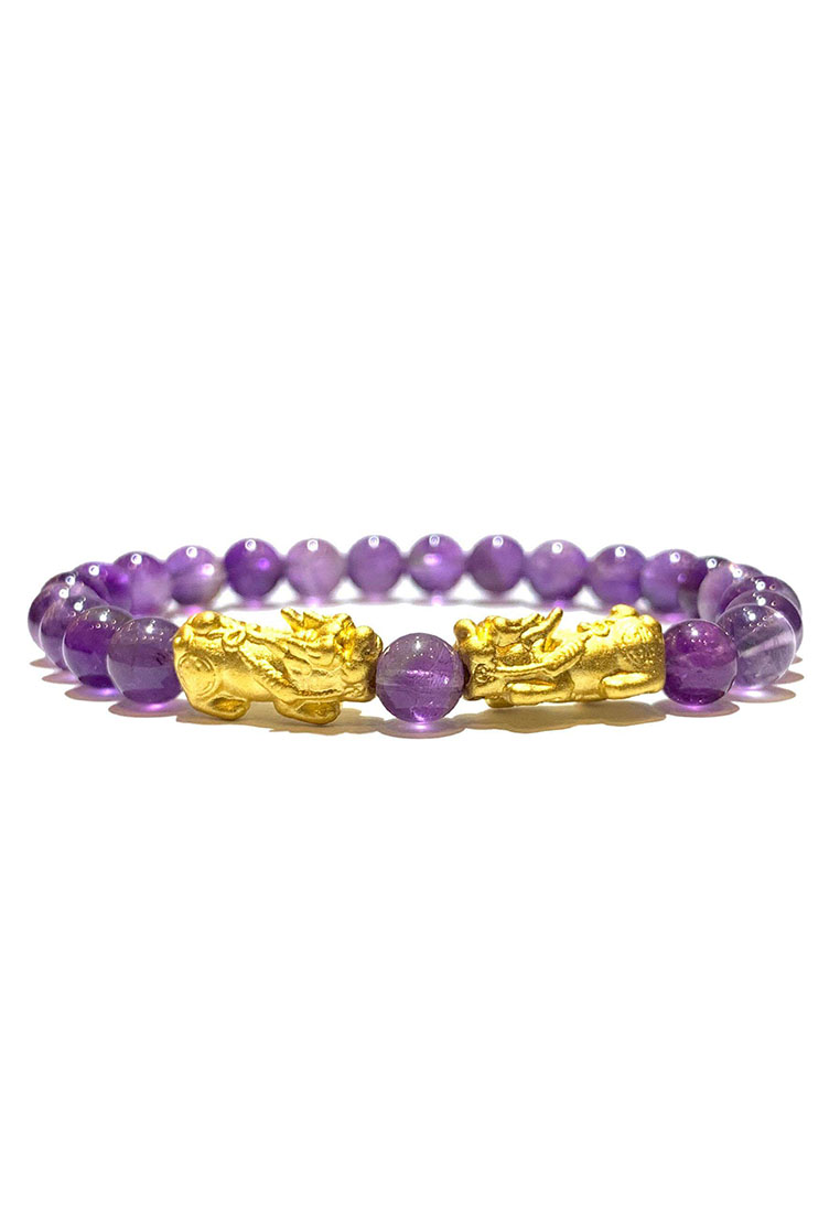 LITZ LITZ 999 (24K) Gold PiXiu Bracelet 双貔貅手链 EPC0639D-050-A (1.00g+/-)