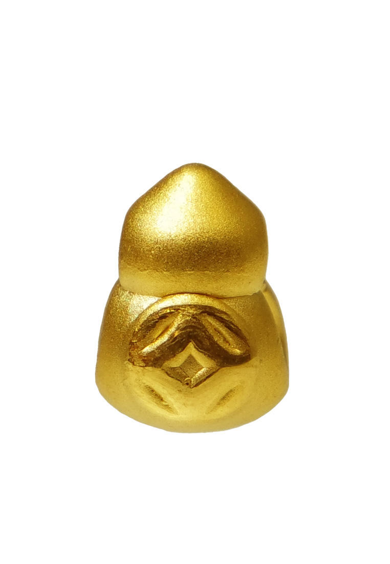 LITZ [Free Bracelet] LITZ 999 (24K) Gold Gourd Charm 葫芦 EPC0600 (1.03g)