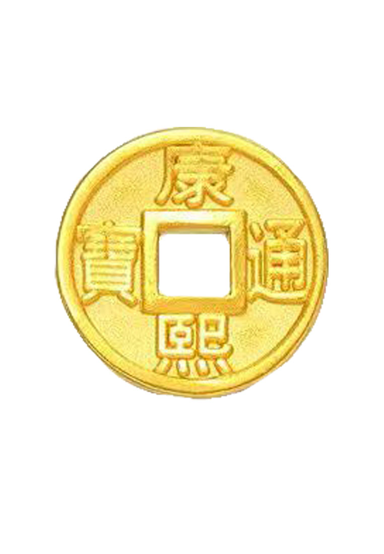 LITZ [SPECIAL] LITZ 999 (24K) Gold Coin Charm 钱币 EPC0958-康熙0.14g+/-