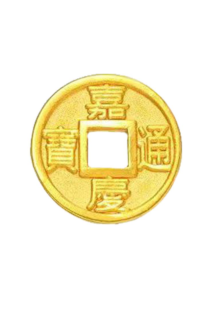 LITZ [SPECIAL] LITZ 999 (24K) Gold Coin Charm 钱币 EPC0958A-嘉庆0.14g+/-