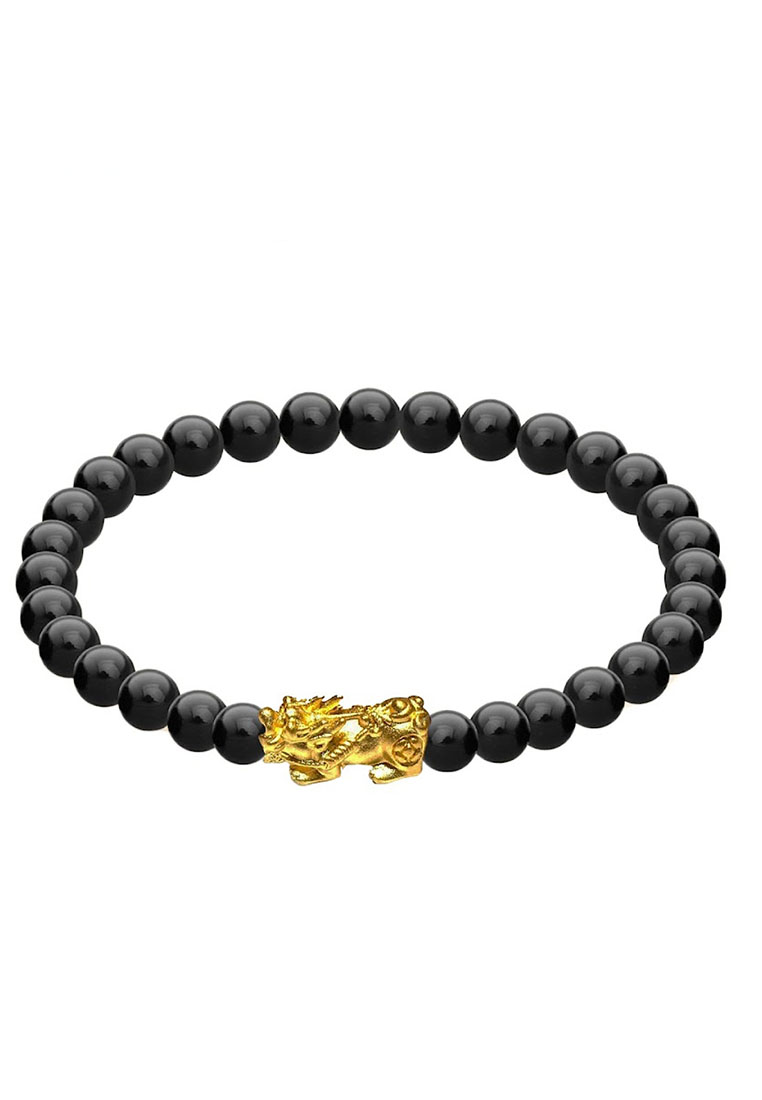 LITZ [SPECIAL] LITZ 999 (24K) Gold Mini Pixiu With Bracelet 迷你貔貅手链 EPC0065-MB-B (0.10g+/-)
