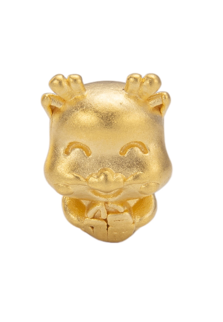 LITZ LITZ 999 (24K) Gold Zodiac Charm -Dragon EPC1153 0.27g+/-