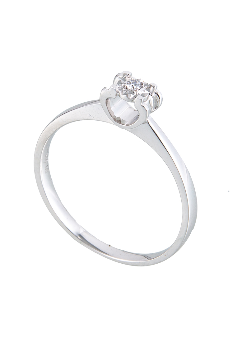 LITZ LITZ 750 (18K) White Gold Diamond Ring 钻石戒指 DR74