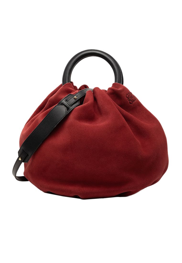 LOEWE Pre-Loved Loewe Suede Bounce Bag