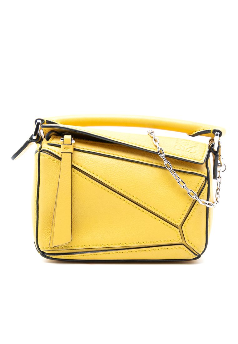 LOEWE Pre-Loved Loewe Nano Calfskin Puzzle Satchel