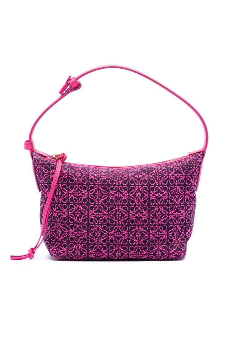 LOEWE Pre-Loved Loewe Small Anagram Canvas Cubi Bag