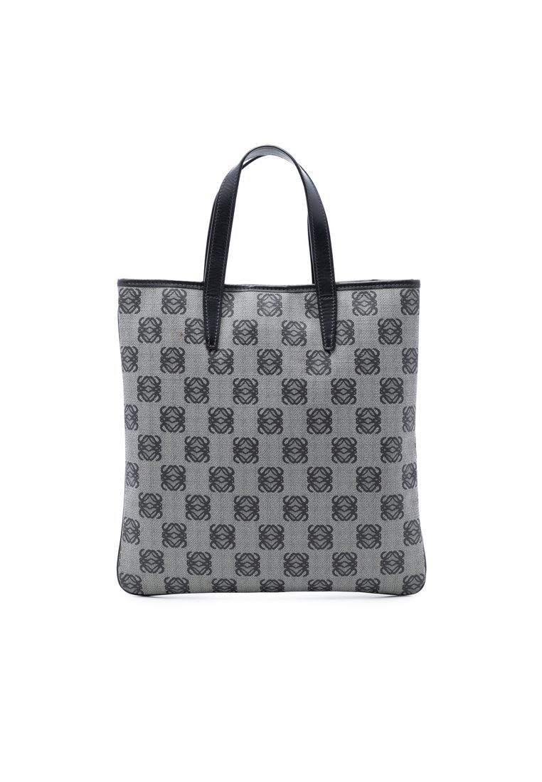 LOEWE Pre-Loved Loewe Anagram Coated Canvas Tote