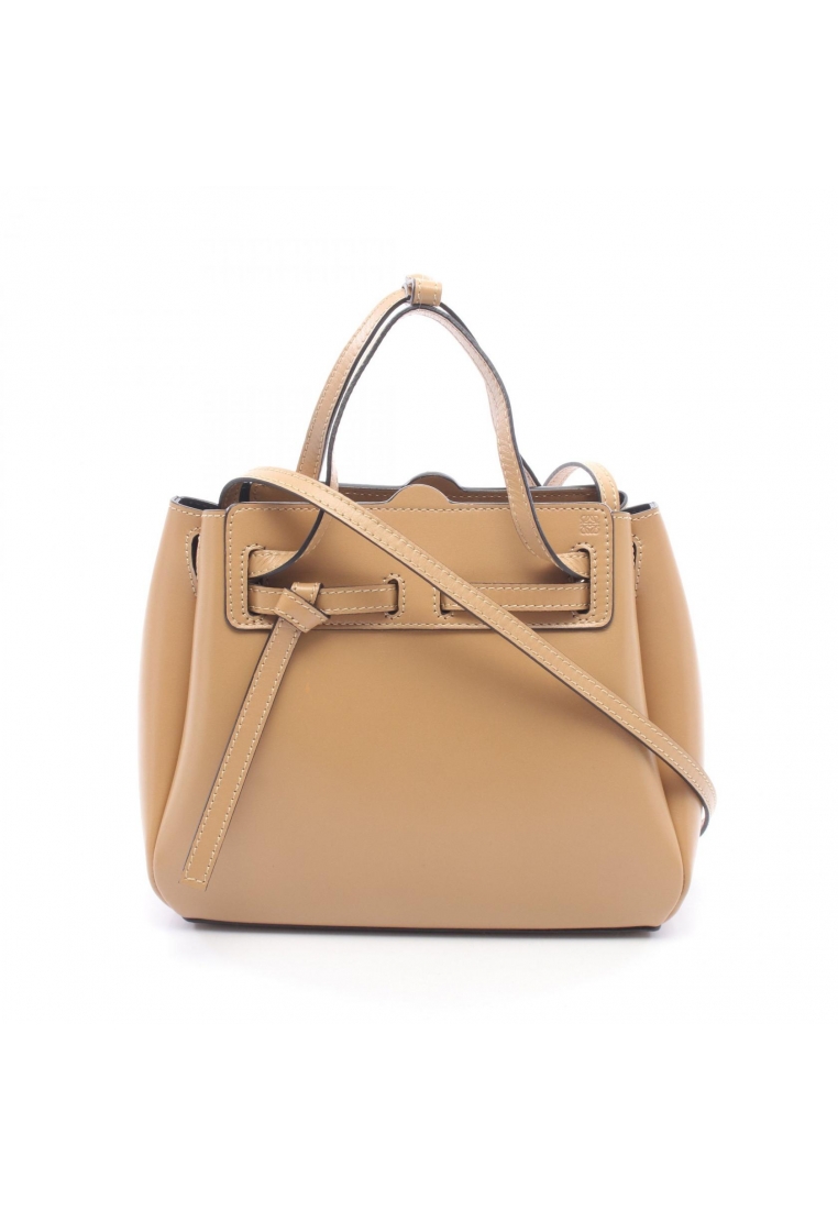 LOEWE Pre-Loved LOEWE LAZO MINI BAG Lazo mini Handbag leather beige