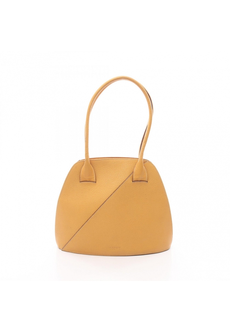 LOEWE Pre-Loved LOEWE Shoulder bag tote bag leather yellow